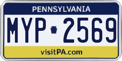 PA license plate MYP2569