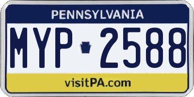 PA license plate MYP2588