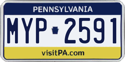 PA license plate MYP2591