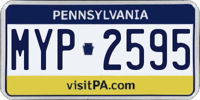 PA license plate MYP2595