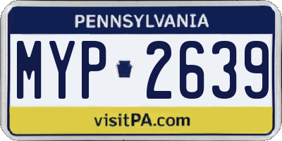 PA license plate MYP2639