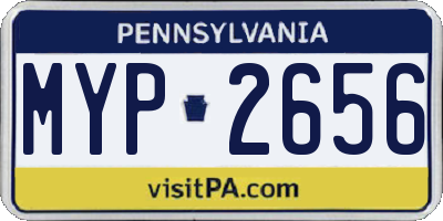 PA license plate MYP2656