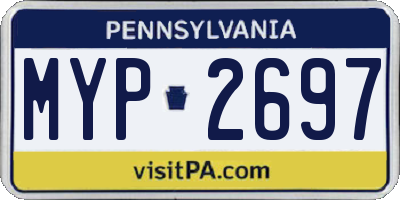 PA license plate MYP2697