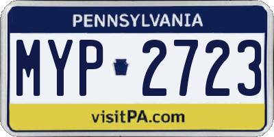 PA license plate MYP2723