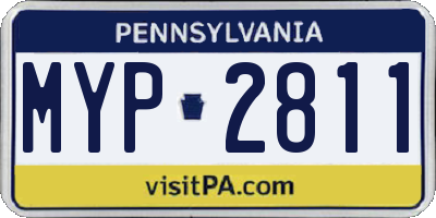 PA license plate MYP2811