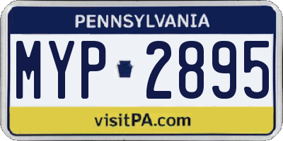 PA license plate MYP2895
