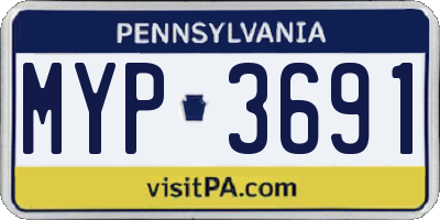 PA license plate MYP3691