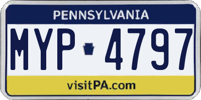 PA license plate MYP4797