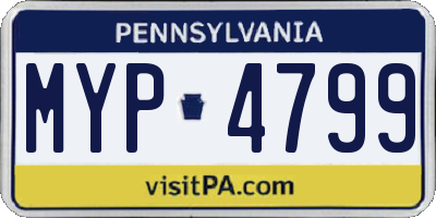 PA license plate MYP4799