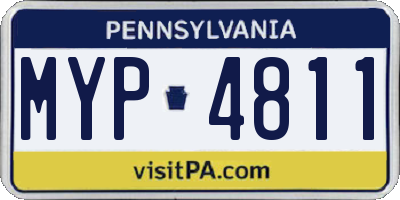 PA license plate MYP4811