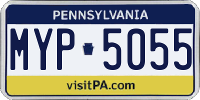 PA license plate MYP5055