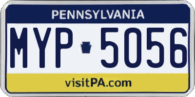 PA license plate MYP5056