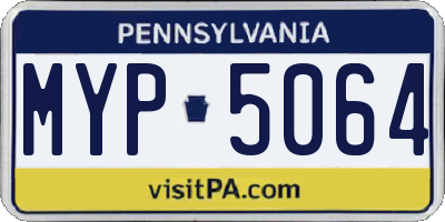 PA license plate MYP5064