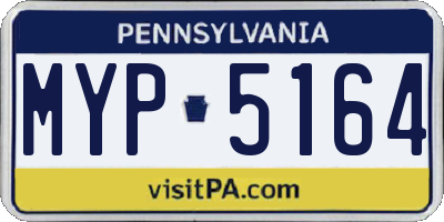 PA license plate MYP5164