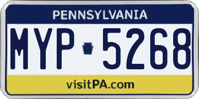PA license plate MYP5268