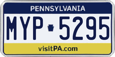 PA license plate MYP5295