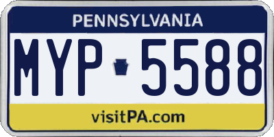 PA license plate MYP5588