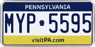 PA license plate MYP5595