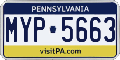 PA license plate MYP5663