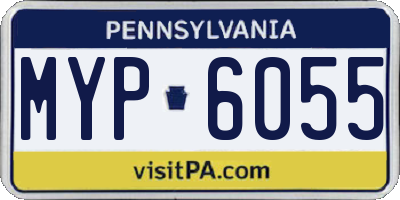 PA license plate MYP6055