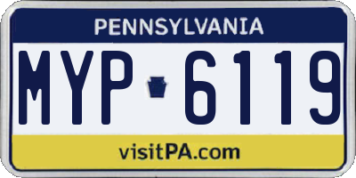 PA license plate MYP6119