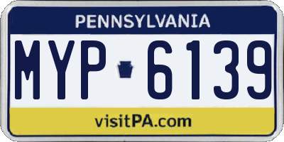 PA license plate MYP6139