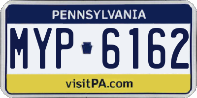 PA license plate MYP6162