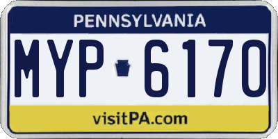 PA license plate MYP6170