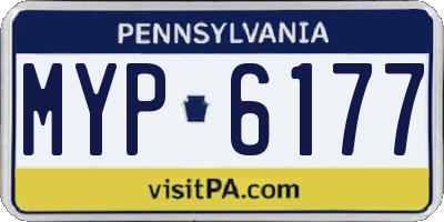 PA license plate MYP6177