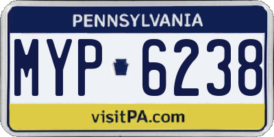 PA license plate MYP6238