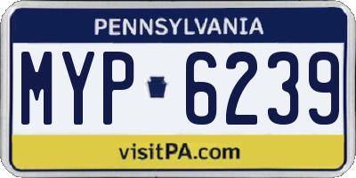 PA license plate MYP6239