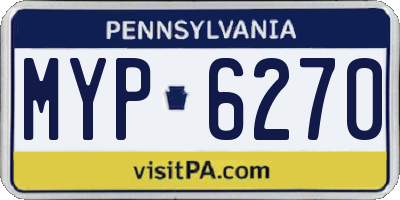 PA license plate MYP6270