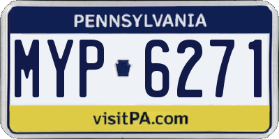 PA license plate MYP6271