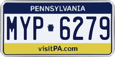 PA license plate MYP6279