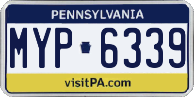 PA license plate MYP6339
