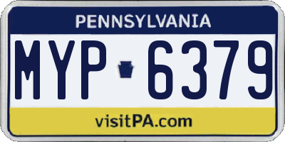 PA license plate MYP6379