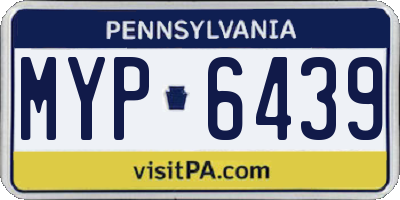 PA license plate MYP6439