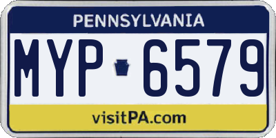 PA license plate MYP6579