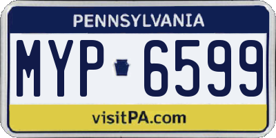 PA license plate MYP6599