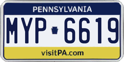 PA license plate MYP6619