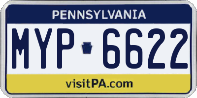 PA license plate MYP6622