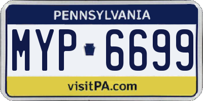 PA license plate MYP6699