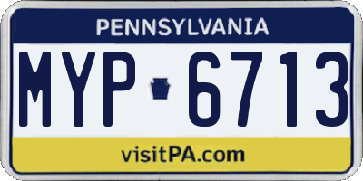 PA license plate MYP6713