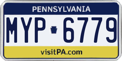 PA license plate MYP6779