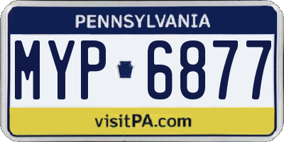 PA license plate MYP6877