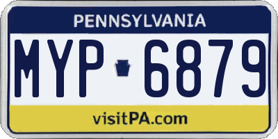 PA license plate MYP6879