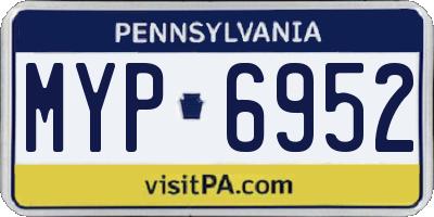PA license plate MYP6952