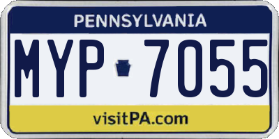 PA license plate MYP7055
