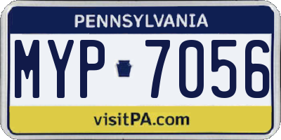 PA license plate MYP7056