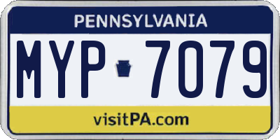 PA license plate MYP7079